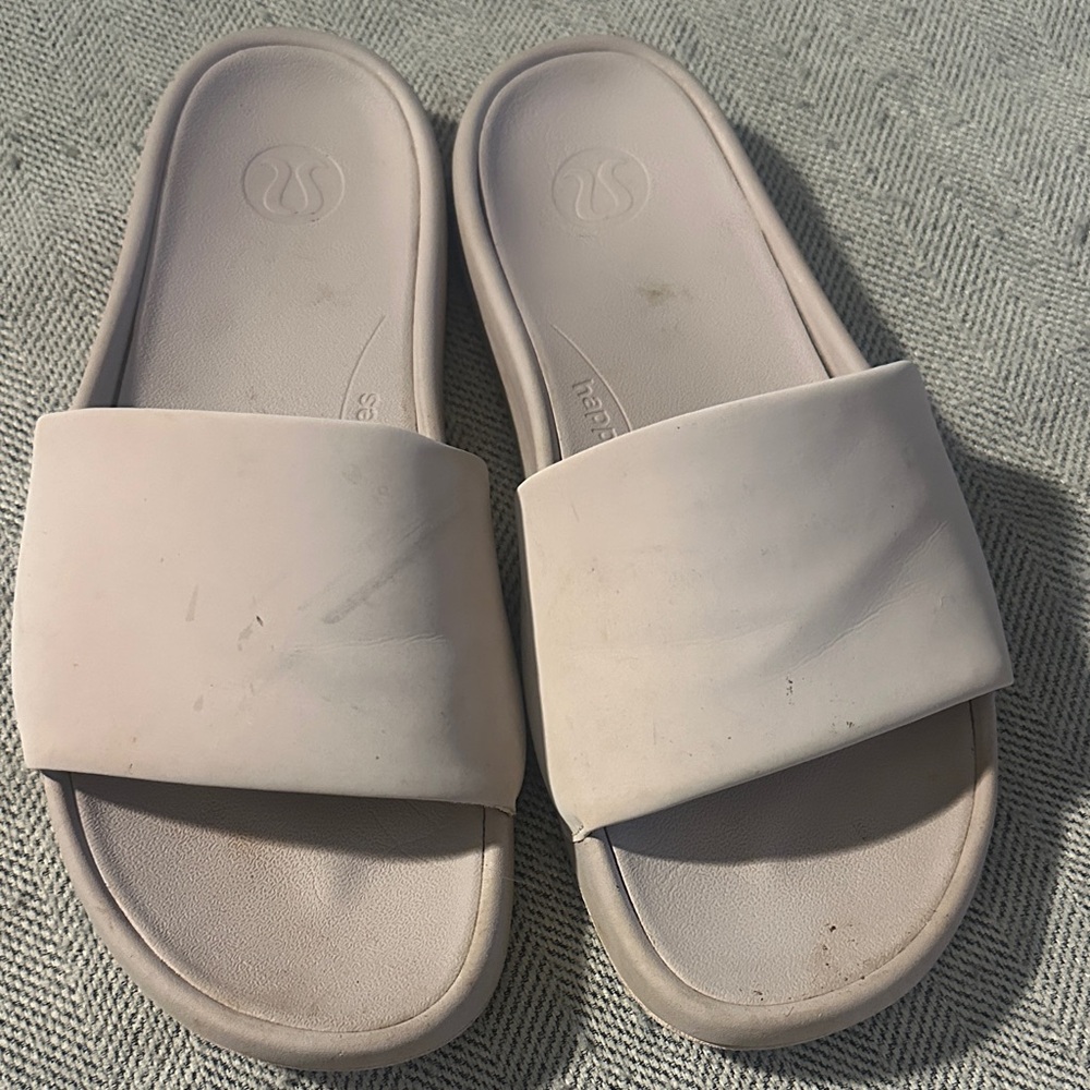 Lululemon Pale Pink Slide Sandals